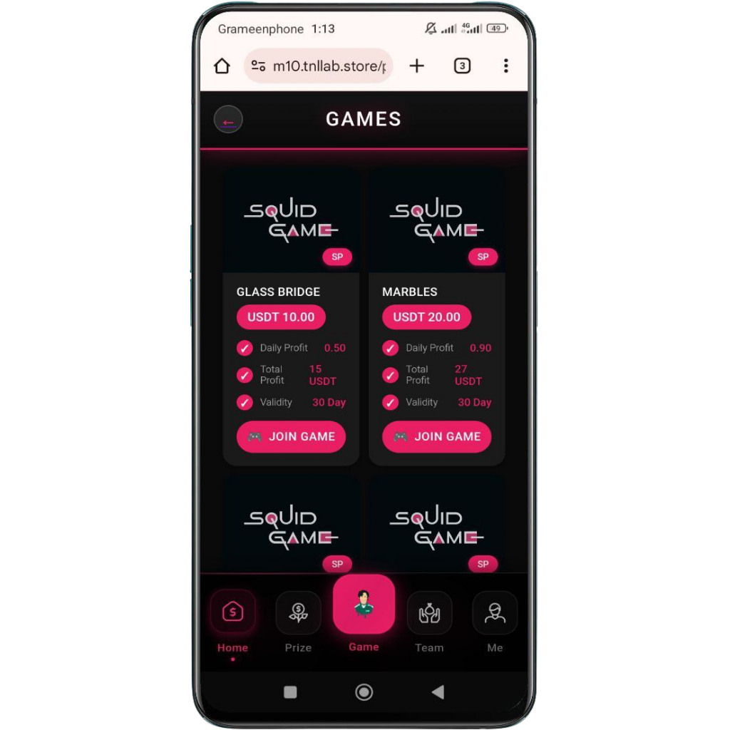 Sistema HYIP em PHP + MySQL TEMA SQUID GAMES - Imagem 3