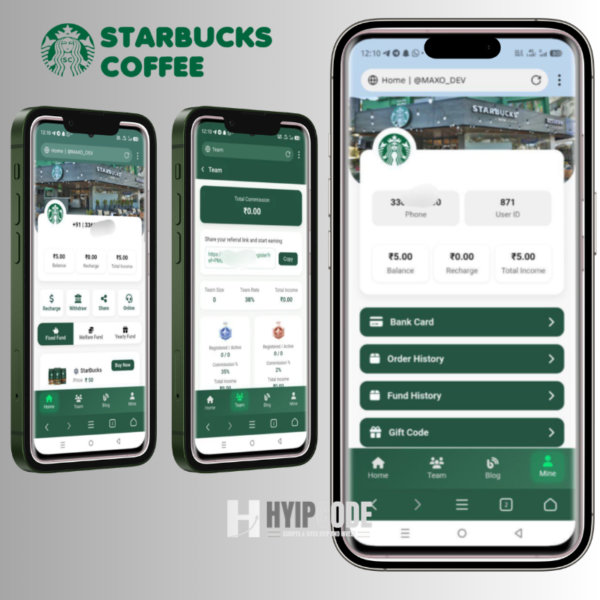 HYIP Sistem PHP + MySQL | Theme StarBucks (cópia)