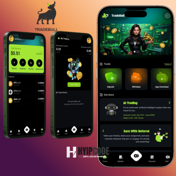 HYIP Sistem PHP + MySQL | Theme TRADEBULL